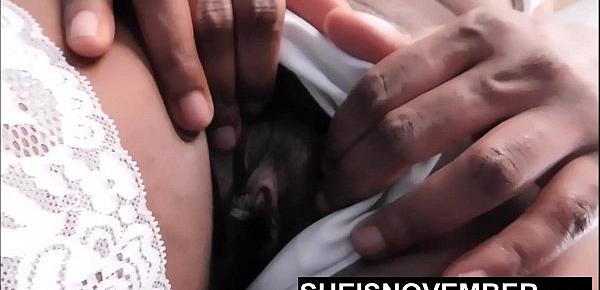  Tiny Black Girl Msnovember Sensual Pussy Squirt , Her Skinny Waist Standing And Turning Her Booty Around Spreading Her Ass Open From Your Point Of View In White Stockings HD Sheisnovember